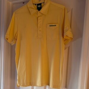 Adidas Men's Polo Shirt in Vibrant Yellow